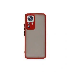 Xiaomi Mi 12t Pro Kılıf Montreal Silikon Kapak - Kırmızı