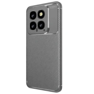 Xiaomi Mi 14t Kılıf Auto Focus Karbon Kapak - Gri
