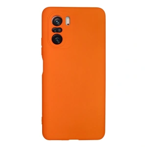 Xiaomi Poco F3 Kılıf Nano İçi Kadife Silikon - Turuncu