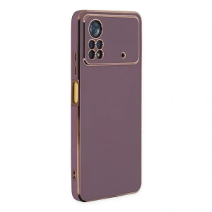 Xiaomi Poco X4 Pro 5g Kılıf Volet Silikon - Mor