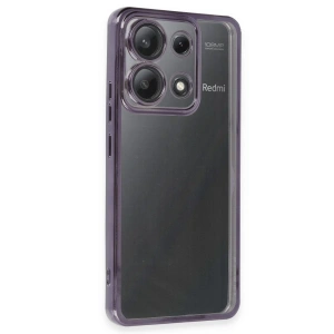 Xiaomi Poco X6 Kılıf Razer Lensli Silikon - Mor