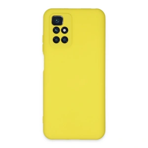 Xiaomi Redmi 10 2022 Kılıf Nano İçi Kadife Silikon - Sarı