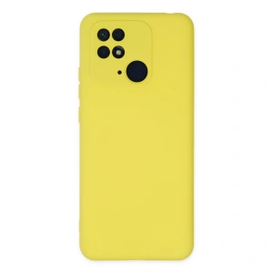 Xiaomi Redmi 10c Kılıf Nano İçi Kadife Silikon - Sarı