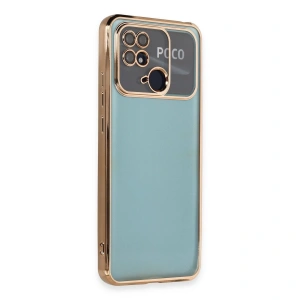 Xiaomi Redmi 10c Kılıf Razer Lensli Silikon - Gold