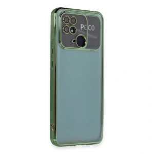 Xiaomi Redmi 10c Kılıf Razer Lensli Silikon - Yeşil