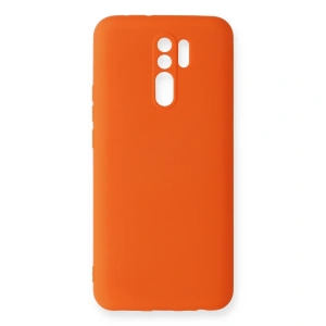 Xiaomi Redmi 9 Kılıf Nano İçi Kadife Silikon - Turuncu