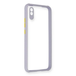 Xiaomi Redmi 9a Kılıf Miami Şeffaf Silikon - Lila