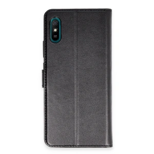 Xiaomi Redmi 9a Kılıf Trend S Plus Kapaklı Kılıf - Siyah