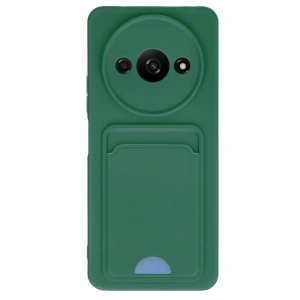 Xiaomi Redmi A3 4g Kılıf Kelvin Kartvizitli Silikon - Koyu Yeşil