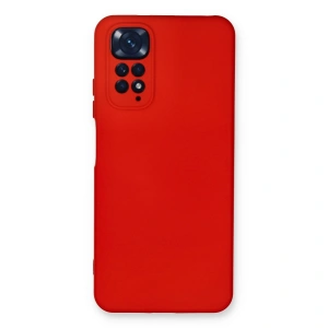 Xiaomi Redmi Note 11 Kılıf Nano İçi Kadife Silikon - Kırmızı