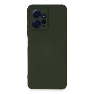 Xiaomi Redmi Note 12 4g Kılıf Nano İçi Kadife Silikon - Koyu Yeşil