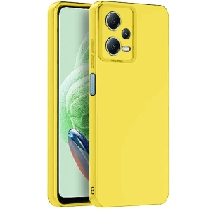Xiaomi Redmi Note 12 Pro 5g Kılıf Nano İçi Kadife Silikon - Sarı