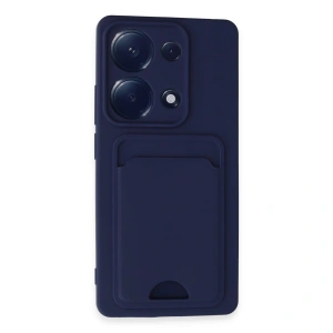 Xiaomi Redmi Note 13 Pro 4g Kılıf Kelvin Kartvizitli Silikon - Lacivert