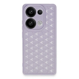 Xiaomi Redmi Note 13 Pro 4g Kılıf Petek Silikon Kapak - Lila