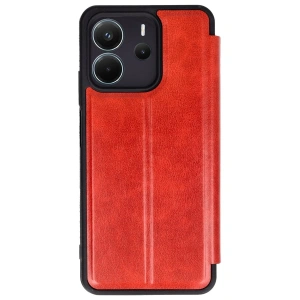 Xiaomi Redmi Note 14 4g Kılıf Flip Cover - Kırmızı