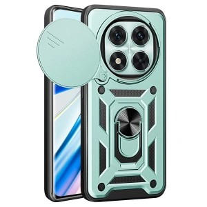 Xiaomi Redmi Note 14 Pro 4g Kılıf Pars Lens Yüzüklü Silikon - Yeşil