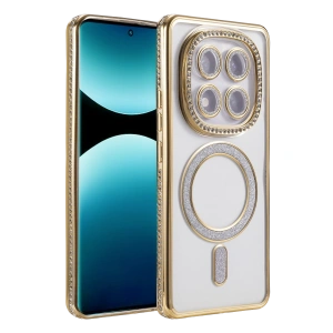 Xiaomi Redmi Note 15 Pro Plus 5g Joke Simli Magneticsafe Kılıf - Gold