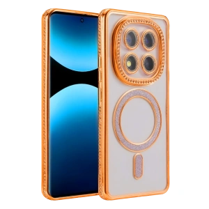 Xiaomi Redmi Note 15 Pro Plus 5g Joke Simli Magneticsafe Kılıf - Turuncu