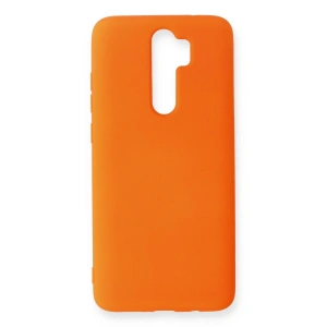 Xiaomi Redmi Note 8 Pro Kılıf Nano İçi Kadife Silikon - Turuncu