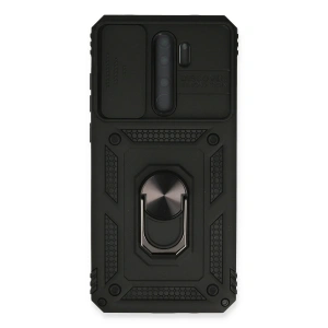 Xiaomi Redmi Note 8 Pro Kılıf Pars Lens Yüzüklü Silikon - Siyah