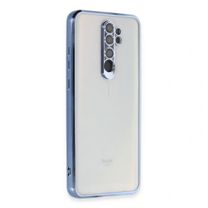 Xiaomi Redmi Note 8 Pro Kılıf Razer Lensli Silikon - Açık Mavi