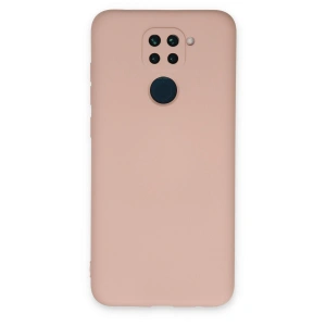 Xiaomi Redmi Note 9 Kılıf Nano İçi Kadife Silikon - Pudra