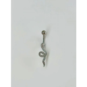 Yılan Detaylı Göbek Piercing
