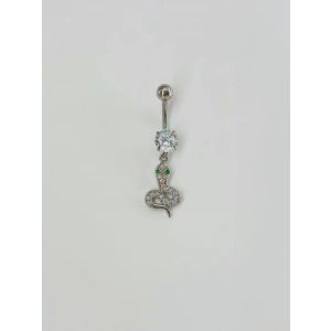 Yılan Detaylı Göbek Piercing