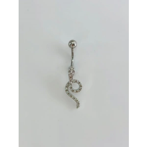 Yılan Detaylı Göbek Piercing