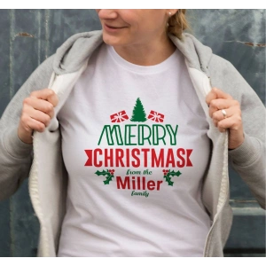 Yılbaşı Tişört MERRY CHRISTMAS from the Miller Baskılı T-shirt - Beyaz