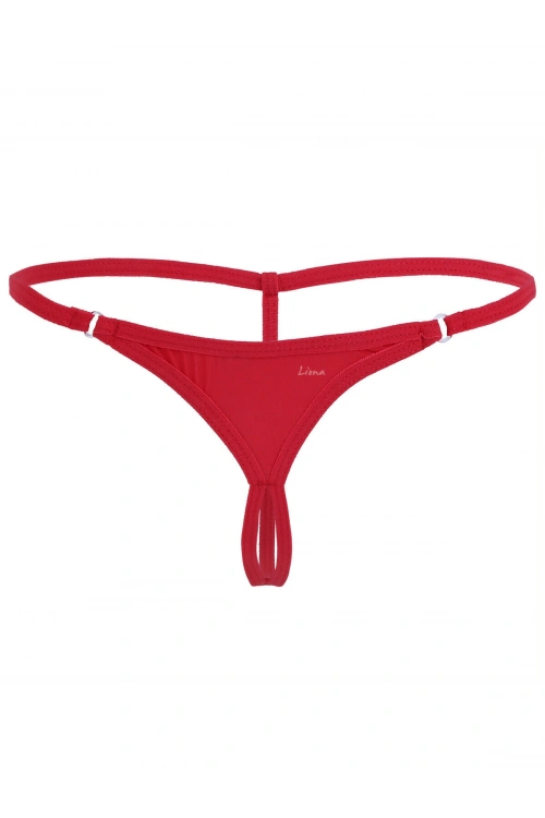 Liona Halkalı Mini Kırmızı Kadın Fantezi G String