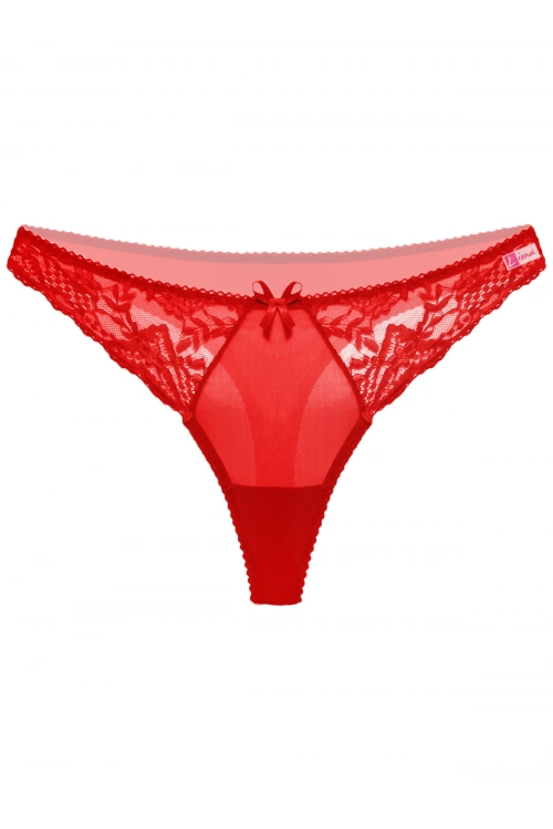 Liona Kırmızı Dantelli Fantezi G String Külot
