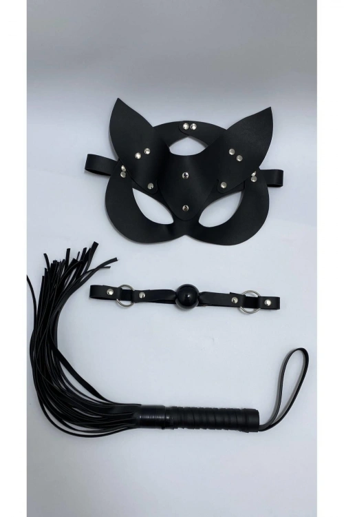 Maske Ağız Topu,3Lü Set - Siyah - KLBN19635