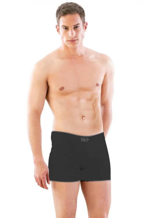 Seamless uzun Erkek Boxer - Siyah - KLBN30543