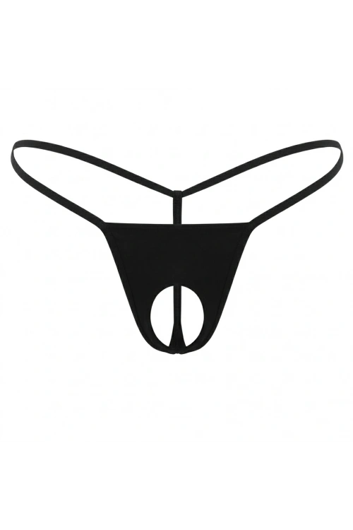 Siyah Özel Bölgesi Açık Kadın String 0056