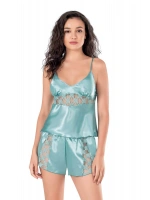 Aqua Saten Babydoll Şortlu Set - KLBN14303