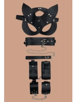 Arias Closet 4lü Maske ,Tasma,Kelepce Harness Set - Siyah - KLBN19639