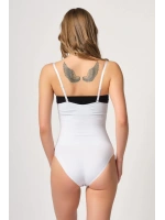 Beyaz Göğsü Açık Agraflı Body Korse