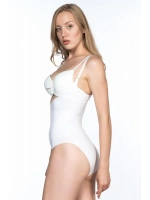 Beyaz Göğsü Açık Body Korse
