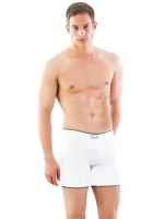 Seamless uzun Erkek Boxer - Beyaz - KLBN30544
