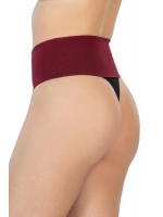 Seamless Çift Renk String Korse - Bordo - KLBN30802