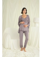 Dantelli Hamile Lohusa 3lü Pijama Takımı - KLBN29240