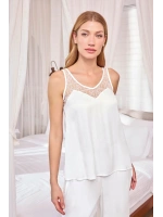 Dantelli ve Dekolteli Saten Pijama Takımı - KLBN29199