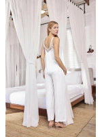 Dantelli ve Dekolteli Saten Pijama Takımı - KLBN29199