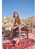 Etnik Desenli Saten Alt Üst Takım - KLBN28972