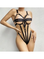Fantezi Lastik Body Harness Siyah