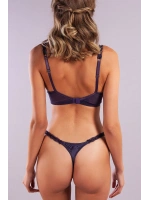 Golshan Giselle Mini String, Kadın Güpürlü Saten Mor String Külot