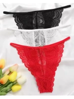Kadın 3lü Dantel String - Tanga 0041