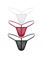 Kadın 3lü Dantelli G - String 0060
