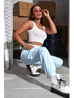 Kadın Beyaz Kalın Askılı Crop Top Büstiyer